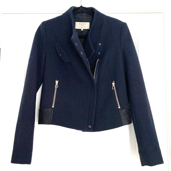 Zara Trafaluc Wool Blend Crop Jacket - S - Picture 2 of 4